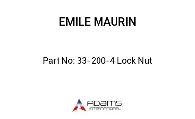 33-200-4 Lock Nut 33-200-4 Lock Nut