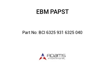 BCI 6325 931 6325 040 BCI 6325 931 6325 040