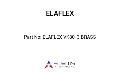 ELAFLEX VK80-3 BRASS ELAFLEX VK80-3 BRASS